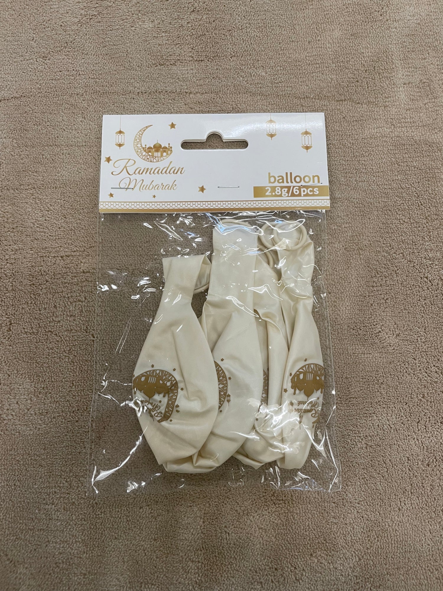 Ramadan Ballon - White 6stk