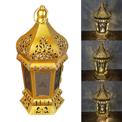 Ramadan tema Metal Lanterne Med LED 26cm